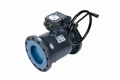 065N0361GR RJIP Premium Кран шаровой FF DN250 PN25 WG (фланцевый, с редуктором, С/П), Ридан
